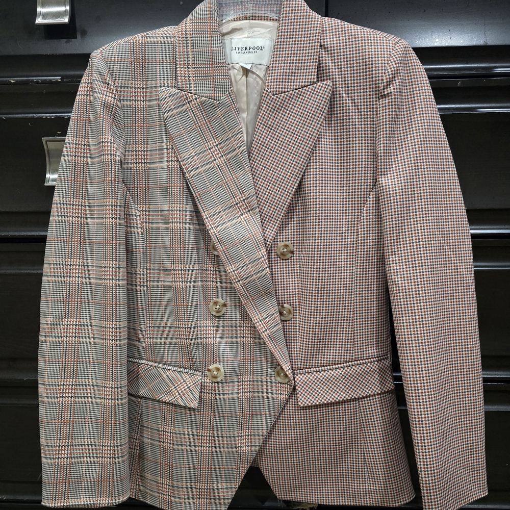Liverpool Women's Plaid Blazer - Red and Gray
